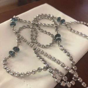Di MODOLO London Blue Topaz and Silver necklace